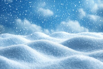 Poster - Snowfall on a Field of Fresh White Snow