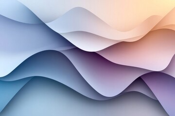 Aufkleber - Abstract Wave Pattern in Pastel Colors