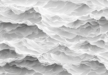 Aufkleber - Abstract White and Gray Curving Landscape