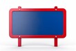 © Kakabe - A vibrant red and blue blank signboard, ideal for displaying information or advertising, Perfect for use in promotions, events, or direct communication in public places,