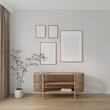 © Alona Tarnavska - Mockup frame in living room interior, Frame mockup, Poster Mockups, 3d render.