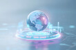© 로얌이 - Digital diagram featuring futuristic planetary holograms