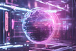 © 로얌이 - Digital diagram featuring futuristic planetary holograms