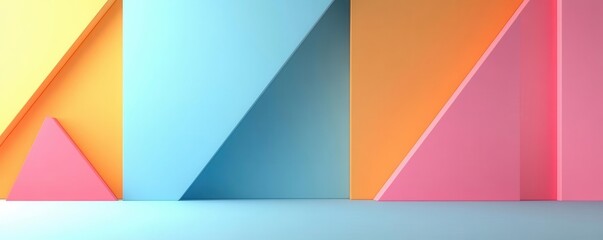 Poster - A vibrant design featuring colorful geometric shapes and smooth gradients, creating a modern and abstract visual composition.