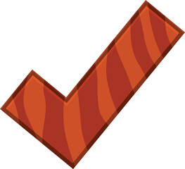 Poster - Vibrant orange check mark conveying confirmation, agreement, and positive outcome