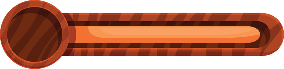 Poster - Horizontal wooden progress bar with an orange loading indicator and a circular handle, representing progress or game level