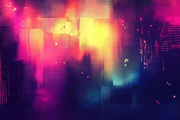 Poster - Vibrant abstract background with colorful patterns and lights for creative design or art projects