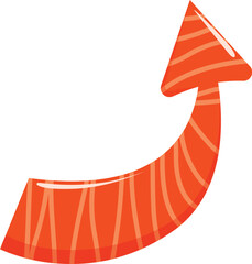 Poster - Glossy cartoon arrow pointing upward, representing growth and success