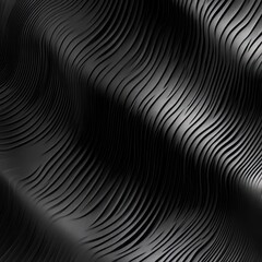 Poster - A black and white image of a wave with a shiny, metallic texture