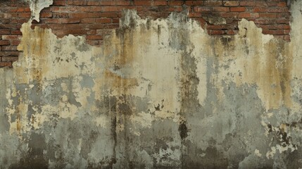 Poster - A wall with a brick texture and a few cracks