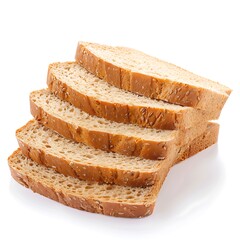 Wall Mural - Slices of bread isolated on white background