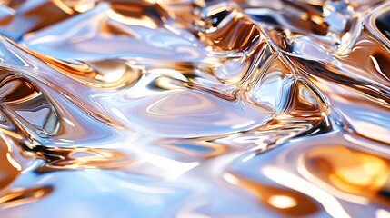 Poster - Abstract Metallic Texture in Copper and Silver