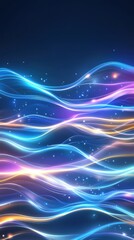 Poster - Dynamic Abstract Background With Vibrant Colors and Flowing Lines for Digital Innovation Projects