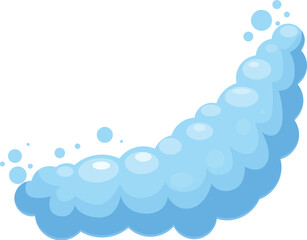 Poster - Light blue water splash forming a crescent shape, ideal for representing freshness and purity