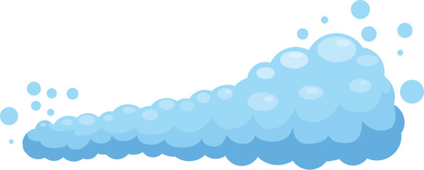 Aufkleber - Light blue soap suds floating gently, creating a sense of cleanliness and freshness