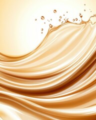 Poster - Enticing Liquid Chocolate Splash Showcasing Creamy Richness in a Delectable Treat Isolated