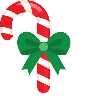 Candy cane  with a bow 