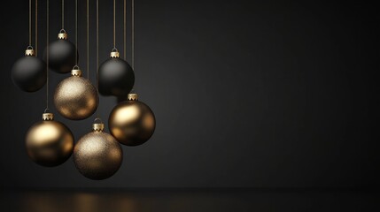Poster - A black background with gold