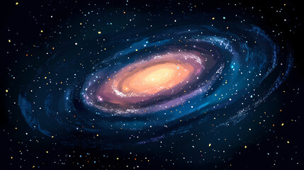Wall Mural - milky way at night. galactic. illustration