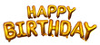 © Ton Photographer4289 - Gold Happy Birthday message balloons on isolated against transparent background. for decoration birthday party.