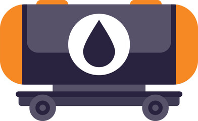 Poster - oil tank train wagon transporting crude oil or other petroleum products