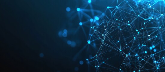Poster - Abstract Blue Network Connections
