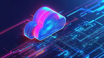 Poster - database storage cloud technology file data transfer sharing cyber big data information for financia