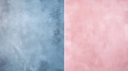 Poster - Pink and blue pastel colored backgrounds are divided vertically, creating a split screen effect, perfect for various design and creative projects