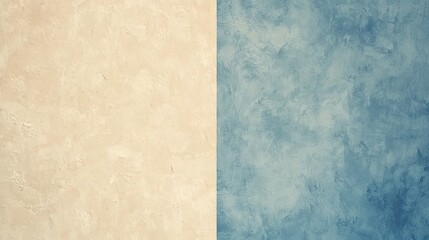 Poster - Beige and blue concrete wall background creating a modern and stylish look, perfect for adding a touch of industrial chic to any design project