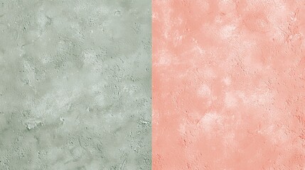 Poster - Green and pink concrete wall creating a textured background with copy space, ideal for design projects needing a touch of modern and industrial style