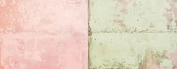 Poster - Captivating pink and green concrete wall texture for text or design. Vintage or modern touch, unique backdrop