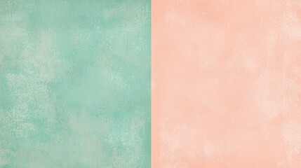 Poster - Green and pink pastel colored background with a textured surface, perfect for design projects, social media posts, or as a wallpaper