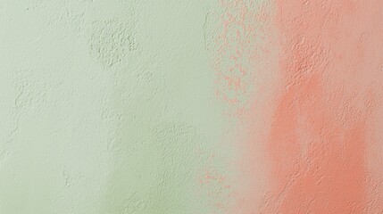 Poster - Green and orange pastel colors blending on a textured wall, creating a gradient effect, perfect for backgrounds and design projects