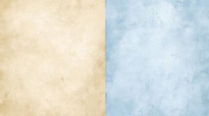 Poster - Lovely split screen background in beige and light blue adds depth and interest, ideal for various projects needing a clean, modern, and elegant design