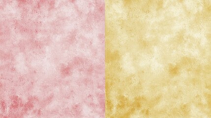 Poster - Pink and yellow split background showing textured wall, perfect for design projects needing a vintage or aged aesthetic