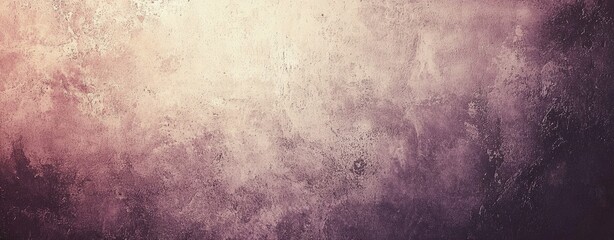 Poster - Soft light illuminates a textured wall, blending purple and beige hues in a weathered, grunge-style pattern, perfect for backgrounds and design projects