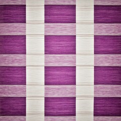 Poster - Purple and white checkered pattern on a wooden surface.