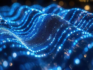 Poster - Futuristic technology exploration digital space visual art abstract environment close-up view interconnected nodes concept