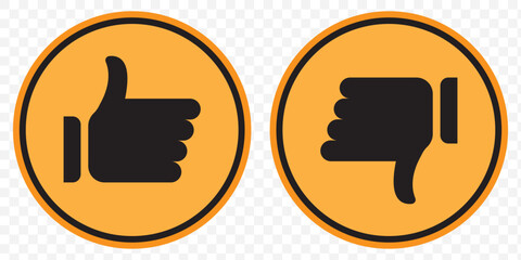Poster - thumbs up and down like and dislike icon. eps 10.