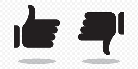 Poster - thumbs up and down like and dislike icon. eps 10.