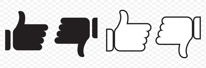 Poster - thumbs up and down like and dislike icon. eps 10.