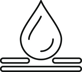 Poster - clean water drop balancing on two lines, representing purity, minimalism, and balance in a simple, e
