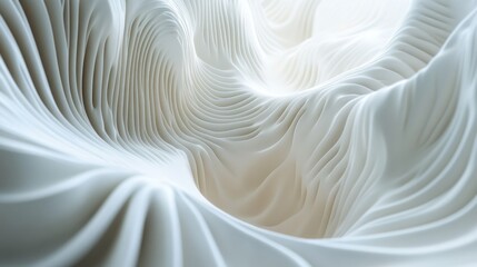 Poster - A white wave with a hole in the middle