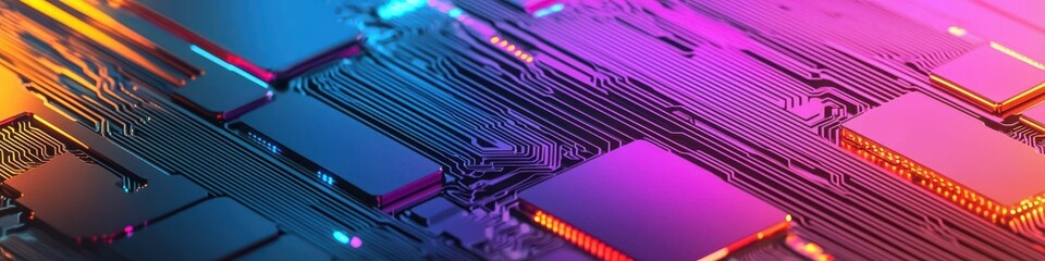 Poster - Exploring modern circuitry design digital technology visual art abstract environment close-up perspective innovation concepts