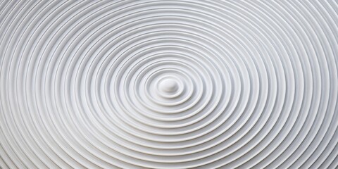 Wall Mural - Abstract White Concentric Circles, Minimalist, Geometric, Pattern, Design, White, Concentric