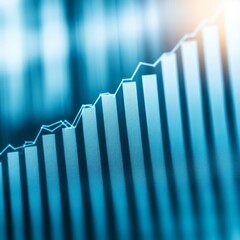 Poster - Close-up of an upward trending bar graph indicating growth and success.