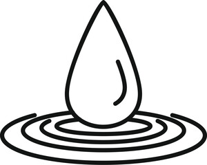 Poster - clean water drop splashing and making circular ripple effect on surface