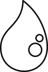 Poster - clean water drop with bubbles symbolizing purity, freshness, and nature