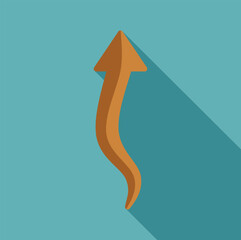 Poster - wavy upward arrow symbolizing growth, achievement, and positive movement towards a goal
