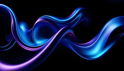 Poster - Abstract 3D background bright glass colorful gradient fluid wave render texture. Gradient design element for banners, backgrounds, wallpapers, posters and covers